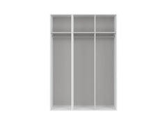 Flex Wardrobe 150 — 2-Unit Set with 3 Hanging Rails, White