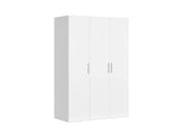 Flex Wardrobe 150 — 2-Unit Set with 3 Hanging Rails, White