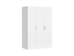 Flex Wardrobe 150 — 2-Unit Set with 3 Hanging Rails, White