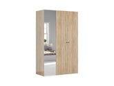 Flex Wardrobe 150 – 2-Unit Set with 3 Rails, 9 Shelves & Drawers | Sonoma Oak | 150×240 cm