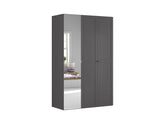 Flex — Wardrobe Set 150 cm – Graphite with Mirror