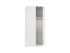 Flex Corner Wardrobe 103cm – White, LED Sensor Light & 6 Shelves