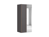 Flex Corner Wardrobe 97 cm with Mirror – Tungsten Grey