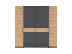 Fabio Wardrobe – Graphite & Artisan Oak, 215 cm
