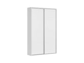 Flex Sliding Door Wardrobe 150 cm – 4 Drawers, 2 Rails, 4 Shelves & Grooved Fronts | White | 150×240×45 cm