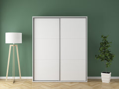 Flex Sliding Wardrobe 180 cm – White, 4 Soft-Close Drawers, 2 Rails, 5 Shelves, 10-Year Warranty