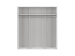 Flex Sliding Wardrobe 200x218 cm – White & White Matt, 2 Sliding Doors, 3 Rails, 10-Year Warranty