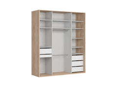 Flex — Sliding Door Wardrobe 200 cm with Mirror & 4 Drawers