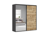 Flex — Sliding Door Wardrobe 220 cm with Mirror & 3 Drawers