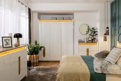 Alameda — 3-Door Wardrobe with Drawers