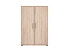 BRW Office Storage Cabinet 114cm — 2 Doors, 2 Internal Shelves & Simple Handles, Sonoma Oak