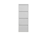 Fly 4K Metal Shoe Cabinet 4 Compartments – White, Wall or Floor Mount