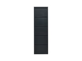 Fly 5K — Tall Metal Shoe Cabinet | 5 Compartments | Anthracite | 50 × 169.5 cm