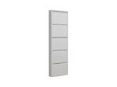 Fly 5K Shoe Cabinet – Slim Metal Shoe Storage | White & Anthracite