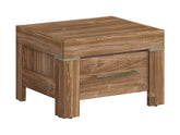 Gent Bedside Table with Drawer | Stirling Oak | 53x35x45cm | Scratch-Resistant Top