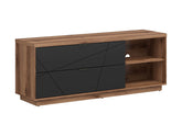 Forn TV Cabinet with 2 Drawers & Shelves | Dark Delano Oak & Black Matt | 156x61cm