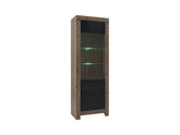 Balin Display Cabinet – Monastery Oak / Black Oak