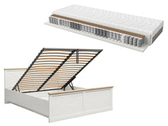 Frija Bed 180×200 + Ceres AV Pocket Spring Mattress Set – Andersen Pine White / Artisan Oak