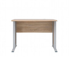 BRW Office Desk 100 cm – Sonoma Oak, Aluminium Frame, Corner-Extendable