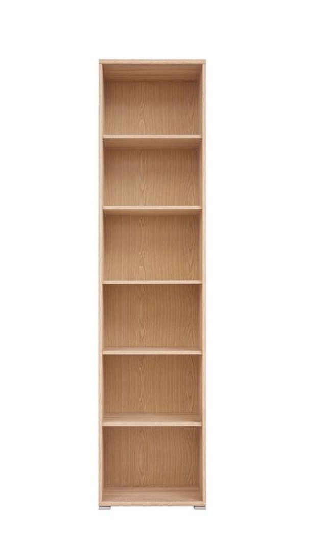 BRW Office Tall Slim Bookcase 52.5 cm – Sonoma Oak, 5 Shelves, 221 cm, Modular System