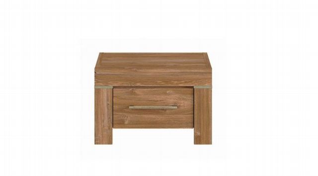 Gent Bedside Table with Drawer | Stirling Oak | 53x35x45cm | Scratch-Resistant Top
