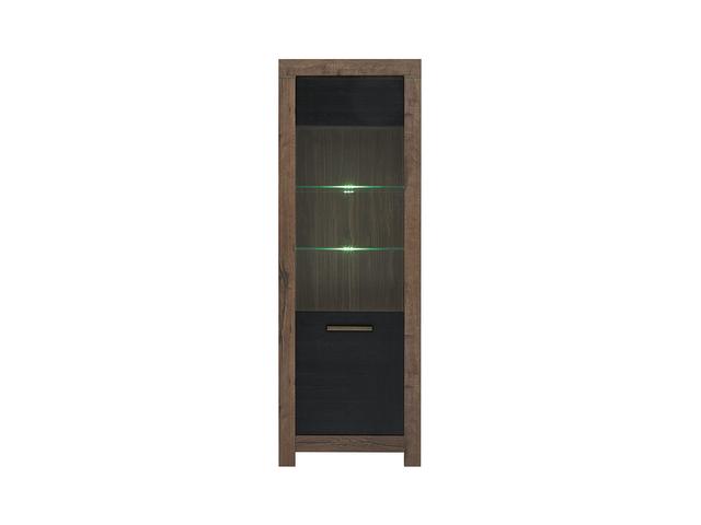 Balin Display Cabinet – Monastery Oak / Black Oak