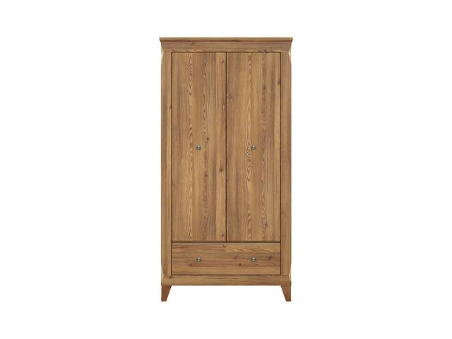 Bergen 2-Door Wardrobe – Golden Sibiu Larch, 102 cm