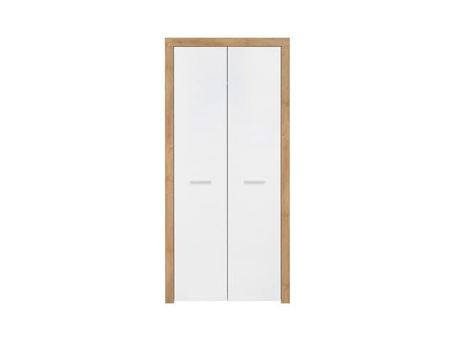 Balder 2-Door Wardrobe | Riviera Oak / White Gloss | 90×192 cm