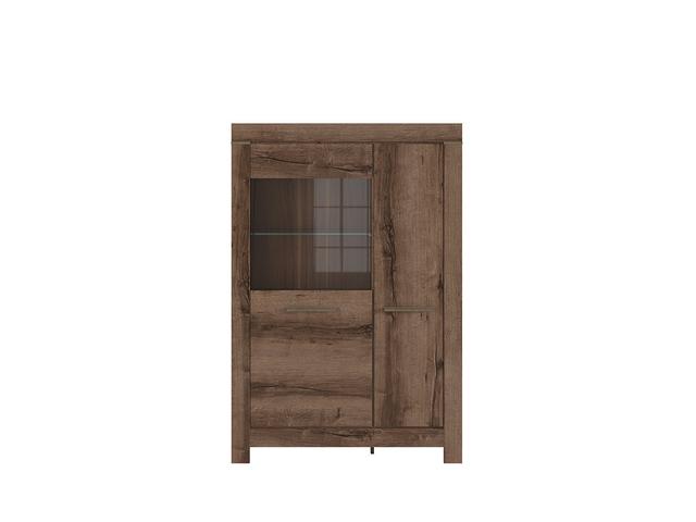Balin Display Cabinet 100.5 cm – Monastery Oak, LED Included, Soft-Close