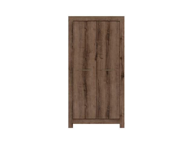 Balin 2-Door Wardrobe 98x195 cm – Monastery Oak, Hanging Rail, Soft-Close Hinges
