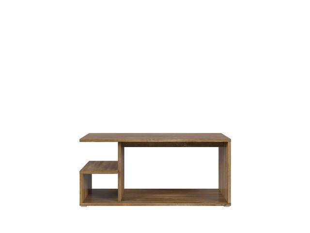 Gato Coffee Table – Geometric Rectangular Living Room Table with Under-Top Storage | Stirling Oak | 100×50×45 cm