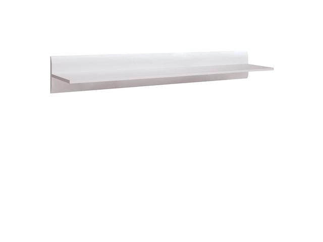 Azteca Trio Wall Shelf 105 cm – White / White Gloss | Hidden Fixings & Back Panel