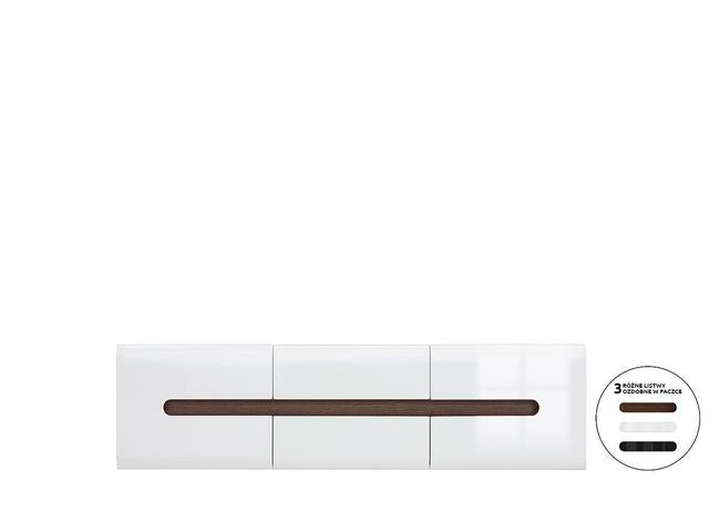 Azteca Trio TV Cabinet 150 cm – White / White Gloss