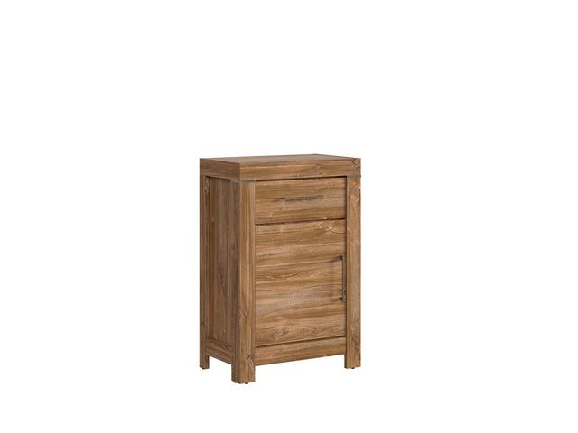 Gent Hallway Shoe Cabinet 66 cm – 1 Drawer & 1 Door, Stirling Oak