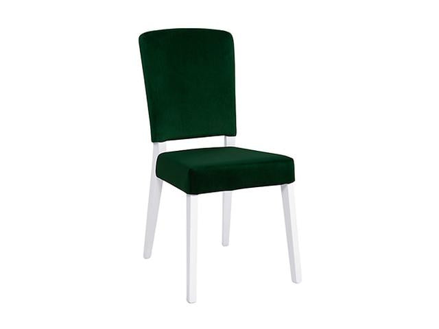 Alameda Upholstered Dining Chair – Warm White Frame & Green Fabric | Solid Wood Frame | 47.5×58.5×95 cm | Dining Room & Kitchen