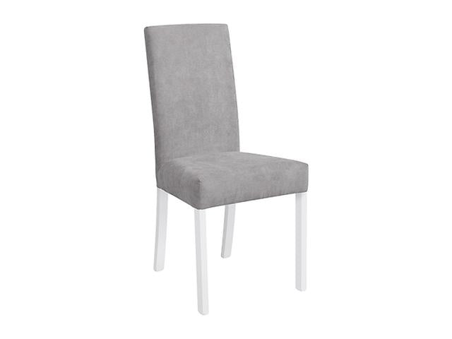 Campel Upholstered Dining Chair – Warm White Beech Frame & Grey Soro Fabric | HR Foam | 5 Colour Options | Scandi & Modern