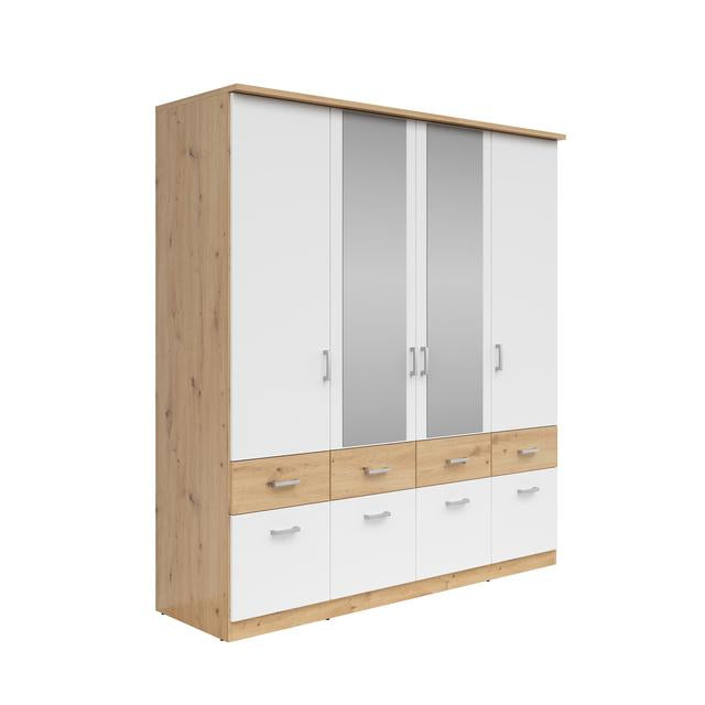 Brando 4 — 4-Door Wardrobe with Mirror & 8 Drawers