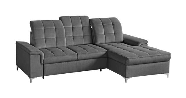 Ariado Right-Hand Corner Sofa Bed — Dolphin Mechanism, 140x200cm Sleeping Surface, Velvet Upholstery & Bedding Storage, Voss 15