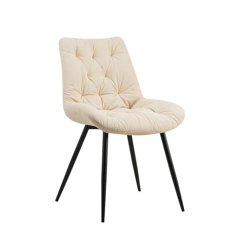 Claudio Upholstered Dining Chair – Corduroy | Black Metal Frame | 4 Colours