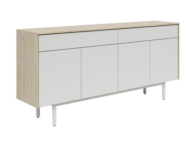 Ema Large Sideboard 180cm – Jackson Hickory Walnut & Light Grey with Beech Frame