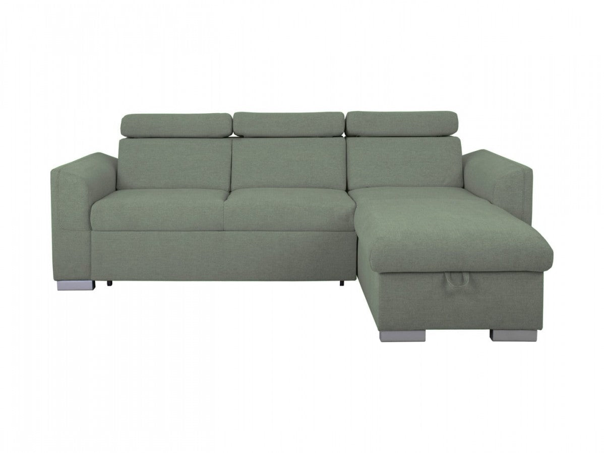 Evia Corner Sofa Bed with Storage – Reversible Left/Right | Adjustable Headrests | Delfin Mechanism | 243×186 cm