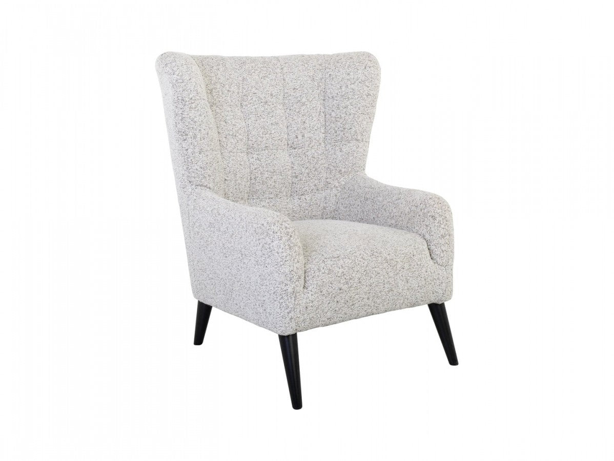 Casey Quilted Armchair – Wave Spring Seat, High Back, Hardwood Legs