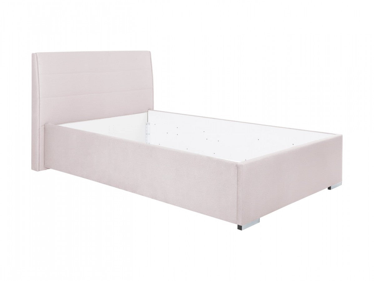 Cosala III Upholstered Bed 120×200 cm – Tall Smooth Headboard, Choice of Fabric | Frame & Mattress Optional
