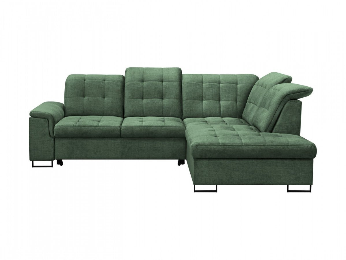Aragon Corner Sofa Bed – Adjustable Headrests, Storage, 140×198 cm Sleeping Surface