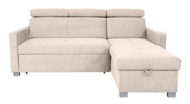 Brico Corner Sofa Bed 204×168 cm – Reversible, Dolphin Mechanism, Adjustable Headrests & Bedding Storage