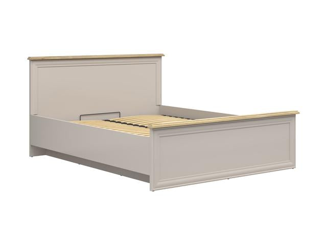 Anga Bed 160 — Upholstered Headboard, Storage & Mauvella Oak