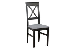 Alla 3 Dining Chair — Upholstered Seat, Black Beech Frame & Timeless Grey Fabric, Barrel 90