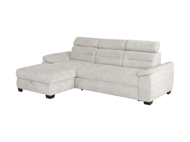 Aguda Corner Sofa Bed 269cm – Cremona 04 | Dolphin Sleeper, Bedding Storage & 3 Adjustable Headrests