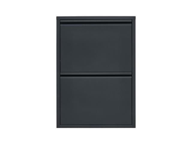 Fly 2K Shoe Cabinet – Anthracite | Compact Metal Hallway Storage