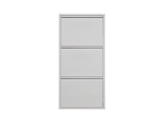 Fly 3K Shoe Cabinet – White | Metal Hallway Shoe Storage